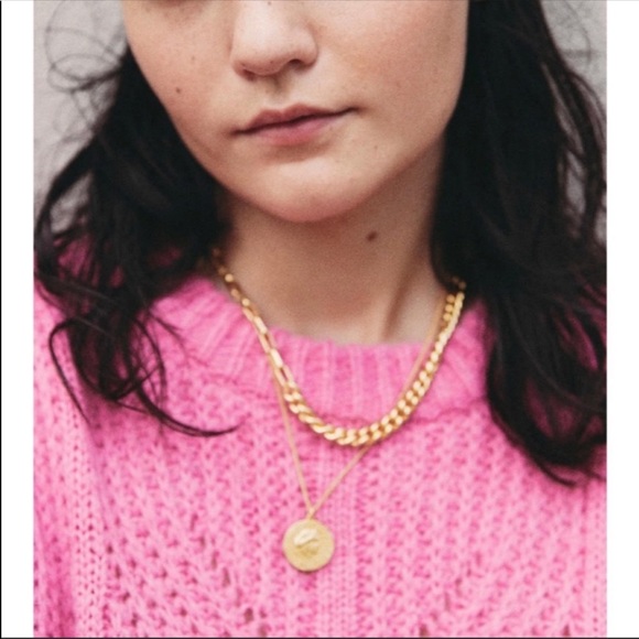 MADEWELL Shiny Mixed Chain Choker Necklace GOLD - Picture 1 of 3